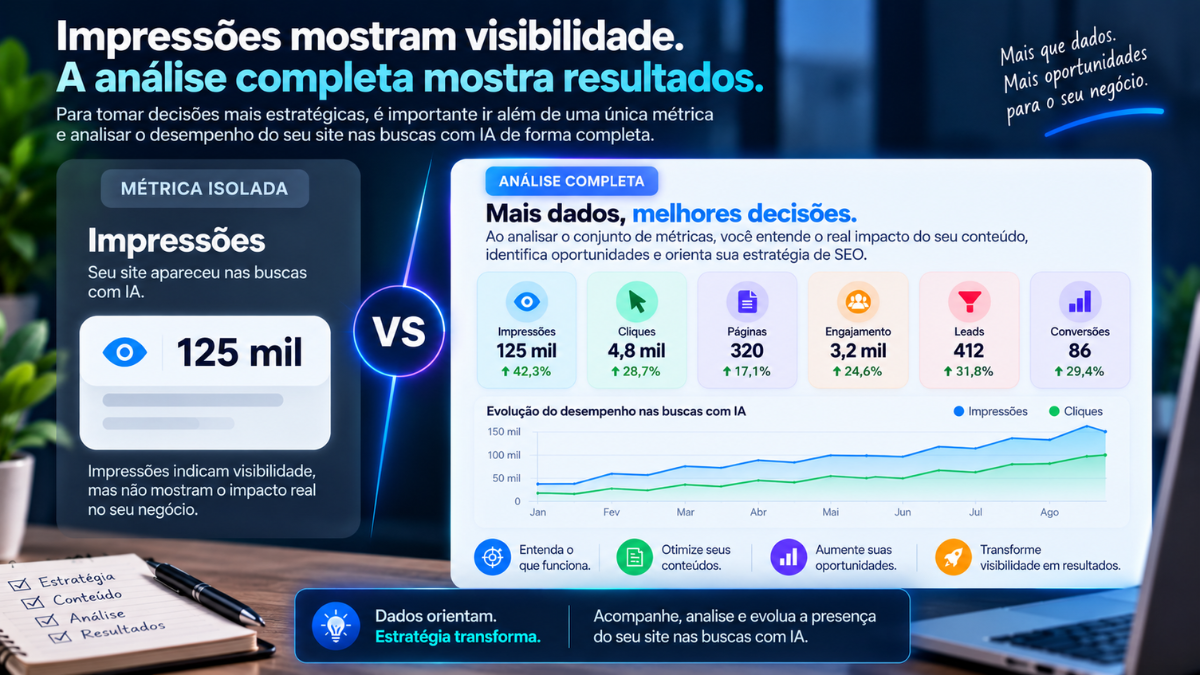 Checklist para analisar a visibilidade de um site nas buscas com IA pelo Google Search Console