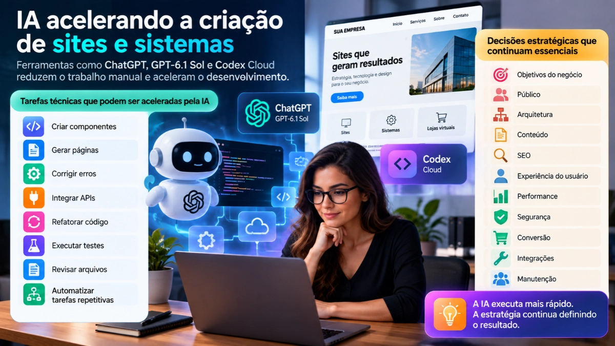 Inteligência artificial no desenvolvimento de sites após o OpenAI DevDay 2026