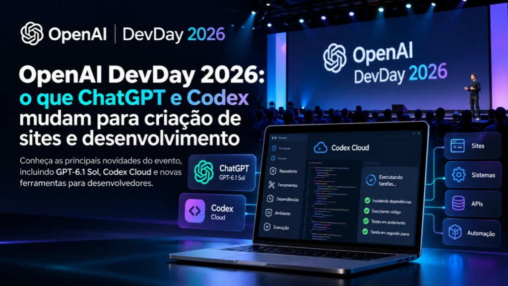 OpenAI DevDay 2026 com novidades do ChatGPT, Codex, GPT-6.1 Sol e Codex Cloud
